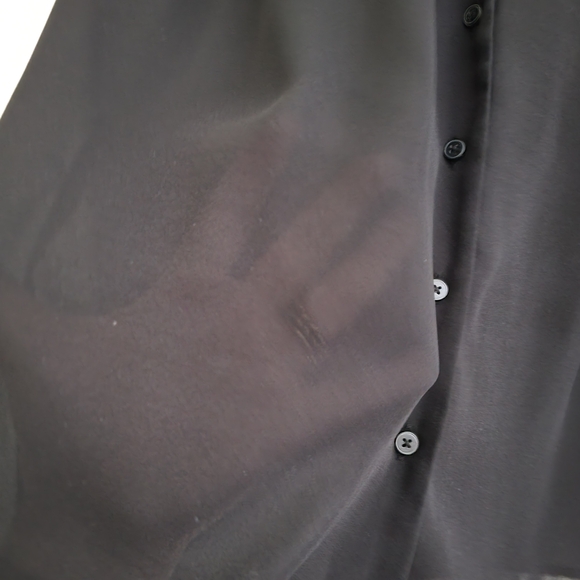 H&M Semi Sheer Button Down V-Neck Top Blouse - Picture 5 of 6